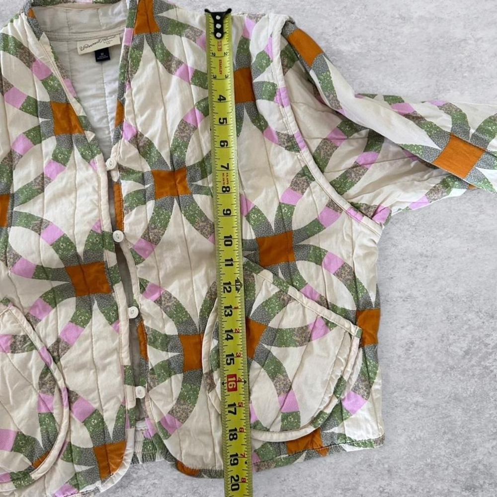 Universal Thread Women Retro Quilted Patchwork Jacket Cream M - Picture 5 of 6